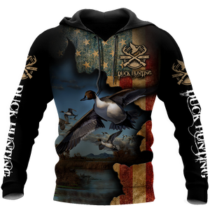 Pheasant Hunting Camo 3D Over Printed Unisex Deluxe Hoodie ML