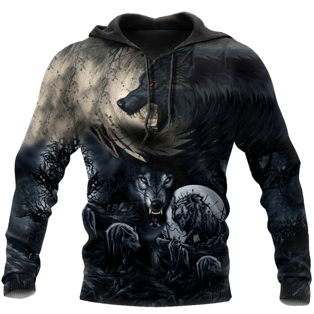 All Over Printed Mythical Wolf Hoodie VP01102001-MEI