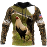 Love Rooster All 3D Over Printed Unisex Hoodie ML