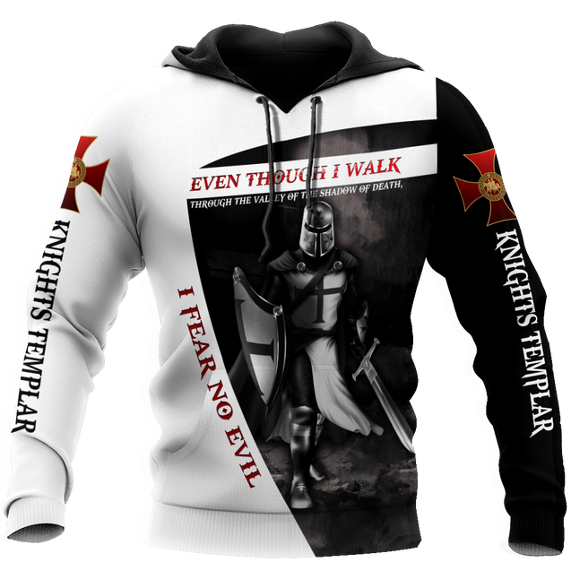 Premium Knight Templar I Fear No Evil All Over Printed Shirts For Men And Women MEI