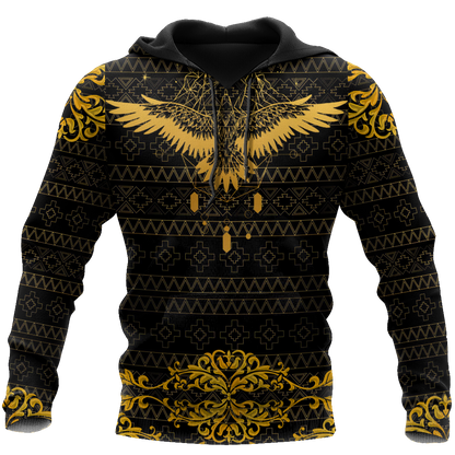 Eagle Gold Pattern 3D All Over Printed Shirts For Men