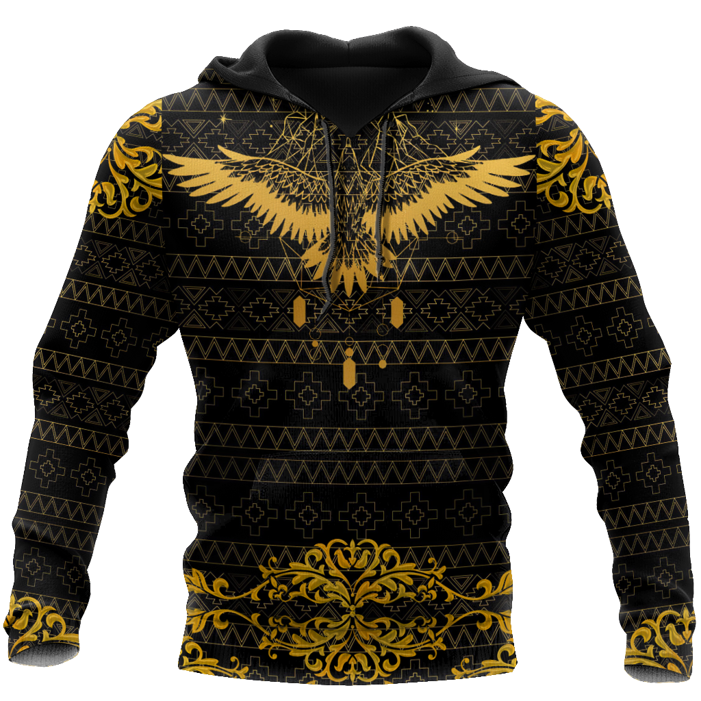 Eagle Gold Pattern 3D All Over Printed Shirts For Men