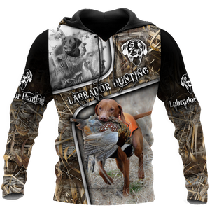 Labrador Hunting 3D Over Printed Unisex Deluxe Hoodie ML