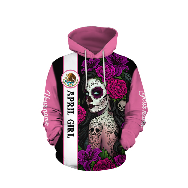 April Girl Customize Name 3D All Over Printed Hoodie