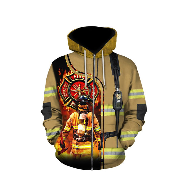 Brave Firefighter-Fireman 3D All Over Printed Shirts For Men and Women TA0822201