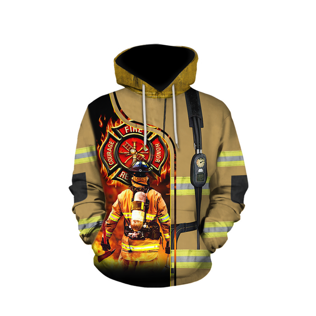 Brave Firefighter-Fireman 3D All Over Printed Shirts For Men and Women TA0822201