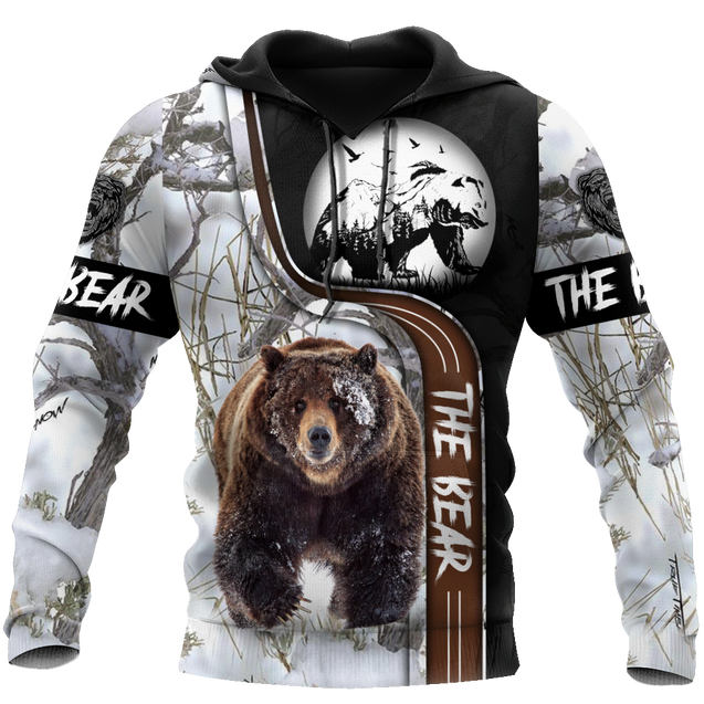 All Over Printed Bear Hoodie VP02102001-MEI