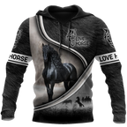 Black Horse 3D All Over Printed Shirts VP07102001