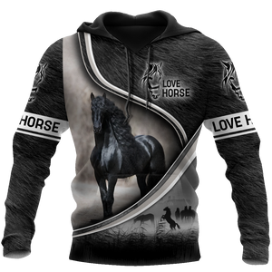 Black Horse 3D All Over Printed Shirts VP07102001