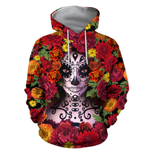 All Over Printed Mexican Day Of The Dead Hoodie TR0409206-MEI