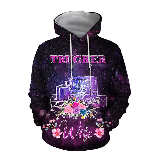 All Over Printed Trucker Wife Hoodie HHT08092019-MEI