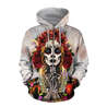 All Over Printed Day Of The Dead Catrina Hoodie HHT03092006-MEI