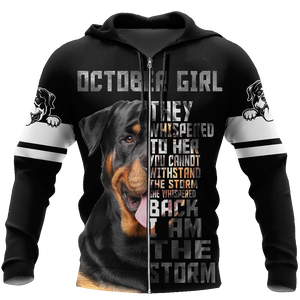 Rottweiler - october girl hoodie shirt for men and women HAC010906