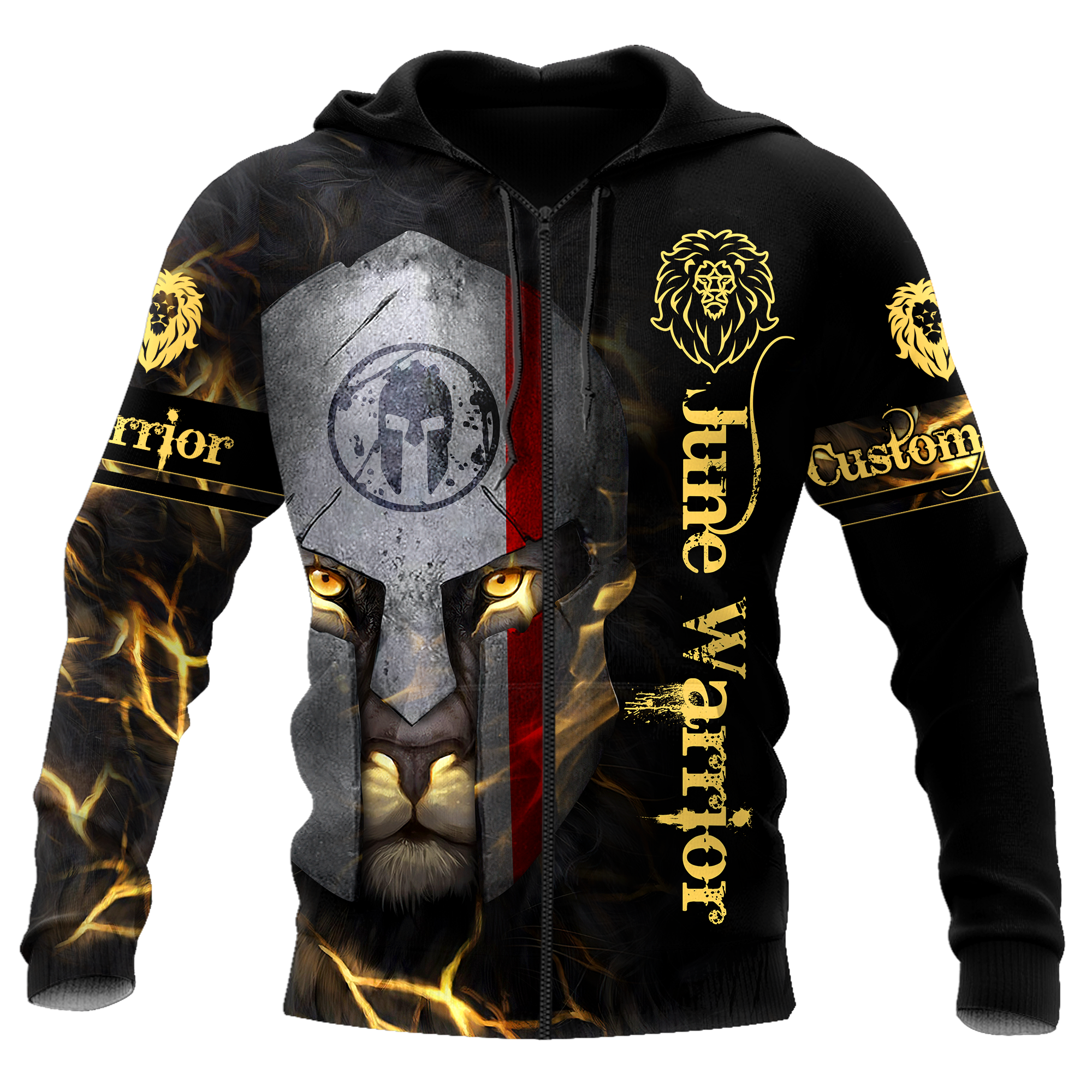 June Spartan Lion Warrior 3D All Over Printed Unisex Shirts