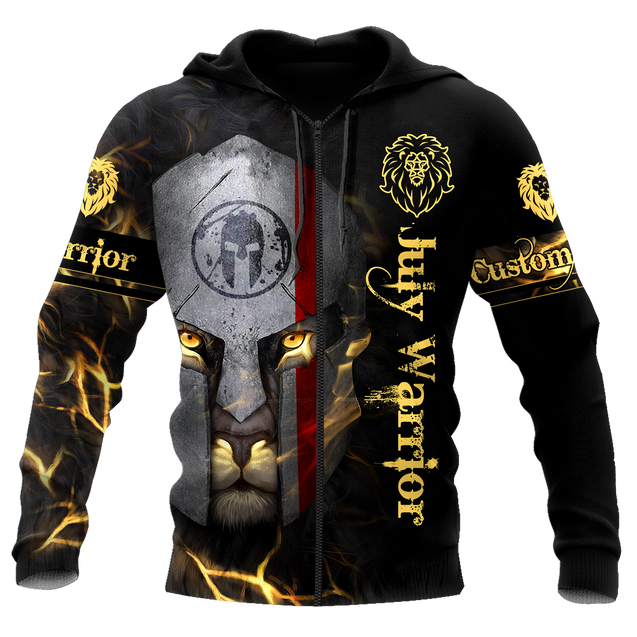 July Spartan Lion Warrior 3D All Over Printed Unisex Shirts