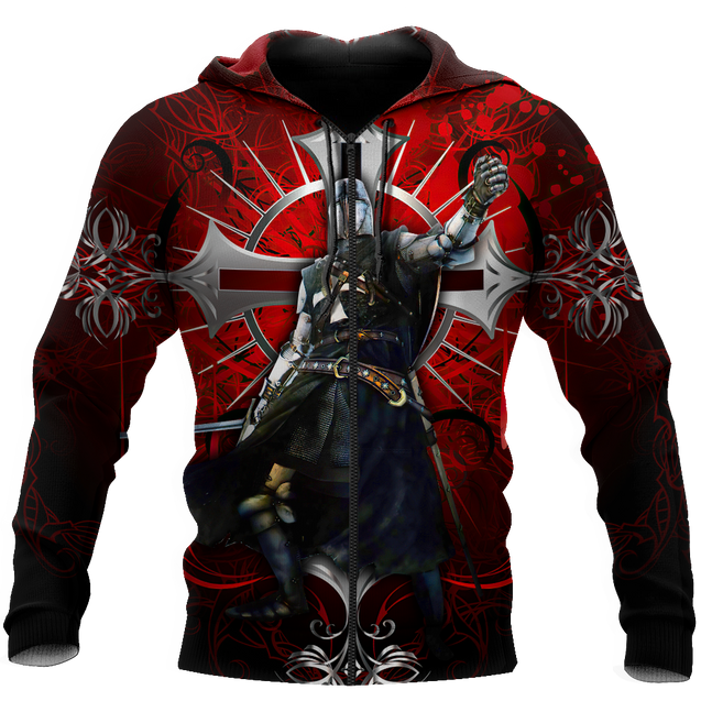 Premium Knight Templar Red Cross All Over Printed Shirts For Men And Women MEI