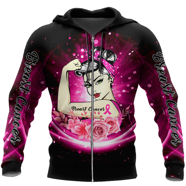 Breast cancer 3d hoodie shirt for men and women HAC270405-Apparel-HG-Zip hoodie-S-Vibe Cosy™