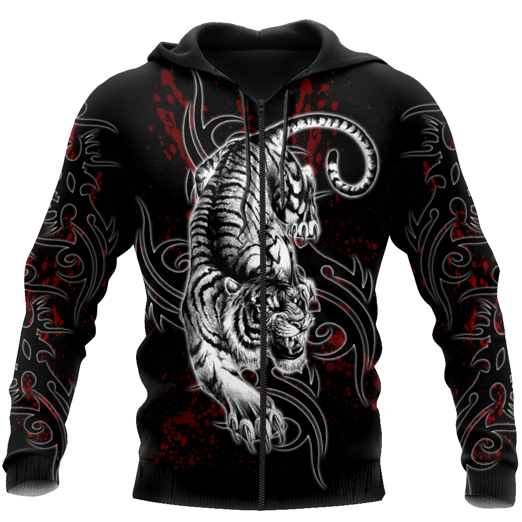 White Tiger 3D All Over Printed Shirt for Men and Women