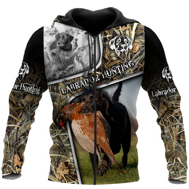 Labrador Hunting 3D Over Printed Unisex Deluxe Hoodie ML