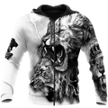 White Lion Tattoo 3D All Over Printed Shirt for Men and Women