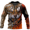 Warrior Tiger Hoodie Over Printed for Men and Women