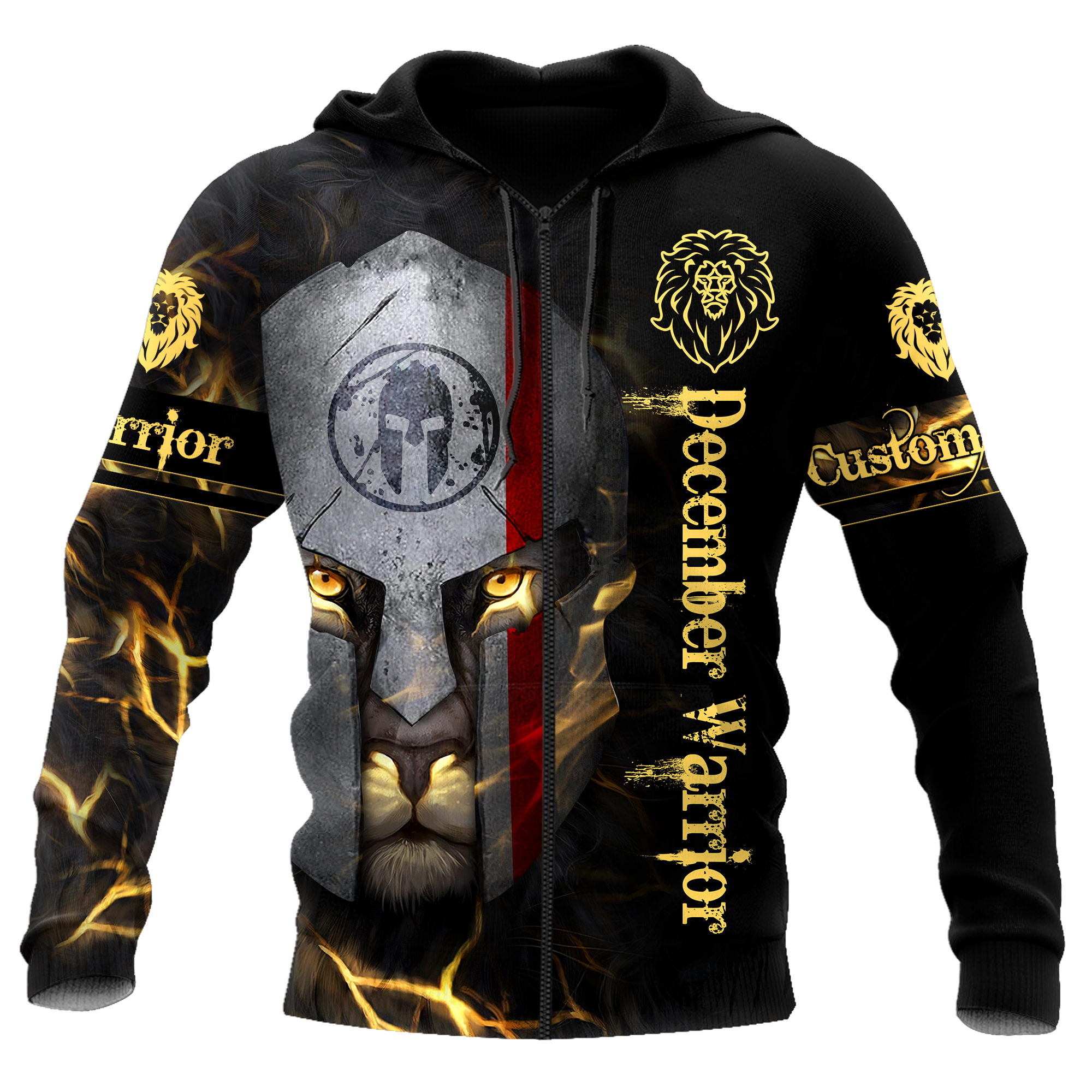 December Spartan Lion Warrior 3D All Over Printed Unisex Shirts
