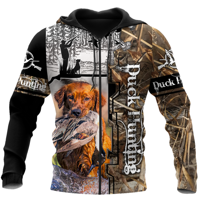 Golden Retriever Duck Hunting Dog 3D All Over Print  Hoodie