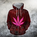 Hippie Red 3D All Over Printed Hoodie Shirt by SUN HAC300301-Apparel-SUN-Zipped Hoodie-S-Vibe Cosy™