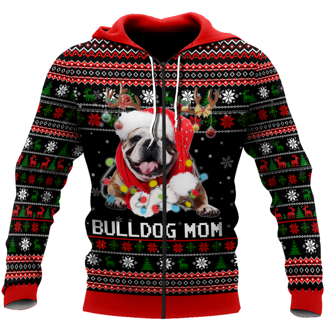 Bulldog mom 3D hoodie shirt for men and women NDD10192004