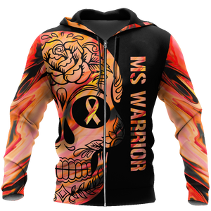 Multiple sclerosis warrior 3d hoodie shirt for men and women-Apparel-HG-Zip hoodie-S-Vibe Cosy™