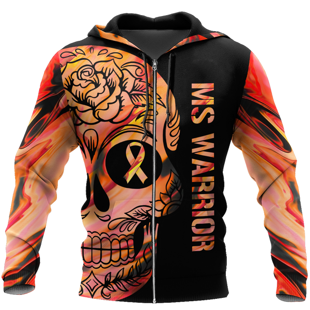 Multiple sclerosis warrior 3d hoodie shirt for men and women-Apparel-HG-Zip hoodie-S-Vibe Cosy™