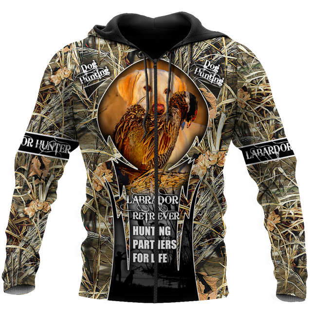 Hunting Labrador 3D Over Printed Unisex Deluxe Hoodie ML