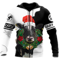 Dairy Cattle Mery Christmas 3D All Over Printed Shirts For Men And Woman