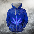 Hippie Royal Blue 3D All Over Printed Hoodie Shirt by SUN HAC280303-Apparel-SUN-Zipped Hoodie-S-Vibe Cosy™