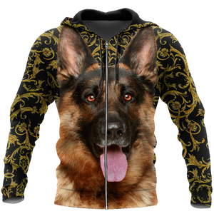 German shepherd 3d hoodie shirt for men and women HAC280703-Apparel-HG-Zip hoodie-S-Vibe Cosy™