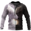 Wolf black and white hoodie shirt for men and women HAC040904