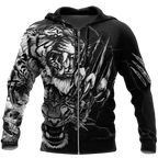 3D Tiger Tattoo Over Printed Shirt for Men and Women