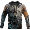 Native American Wolf Hoodie T Shirt For Men and Women HAC220401-Apparel-NM-Zipped Hoodie-S-Vibe Cosy™