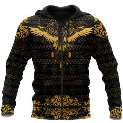 Eagle Gold Pattern 3D All Over Printed Shirts For Men