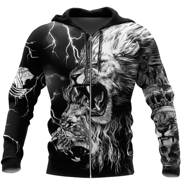 Lion Tattoo Thunder 3D All Over Printed  Unisex Shirts