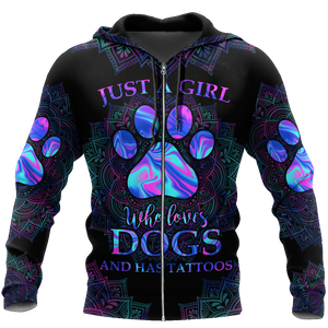 Girl loves dogs 3d hoodie shirt for men and women HAC100906