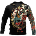 Samurai Tattoo Art Hoodie T Shirt For Men and Women HAC220604-NM-Apparel-NM-Zipped Hoodie-S-Vibe Cosy™