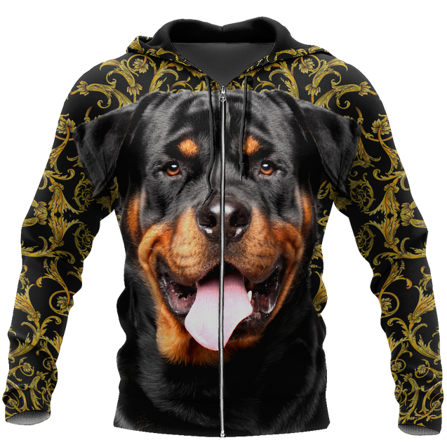 Rottweiler 3d hoodie shirt for men and women HAC280702-Apparel-HG-Zip hoodie-S-Vibe Cosy™