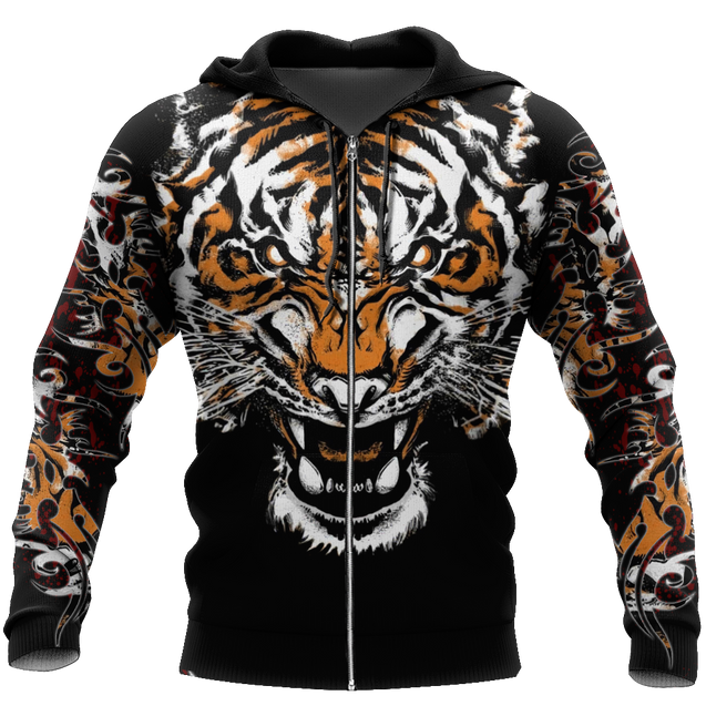 Tiger Fighter 3D Over Printed Shirt for Men and Women