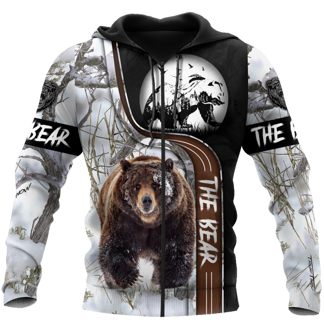 All Over Printed Bear Hoodie VP02102001-MEI