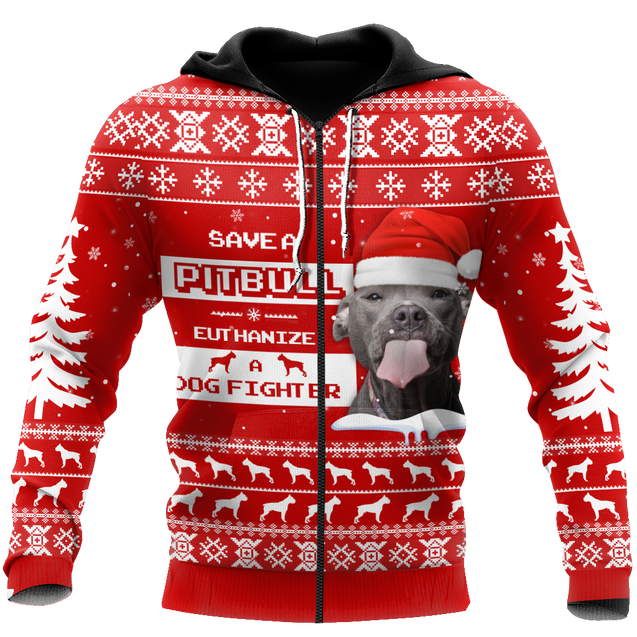 Save A Pit Bull Christmas Shirt for Men and Women NDD08102002