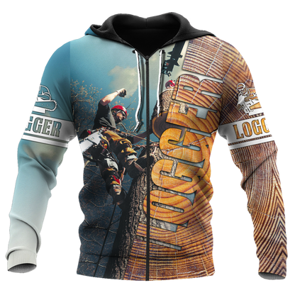 3D Logger Man Unisex Hoodie Pi112030