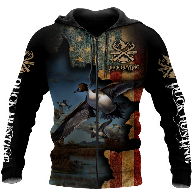 Pheasant Hunting Camo 3D Over Printed Unisex Deluxe Hoodie ML