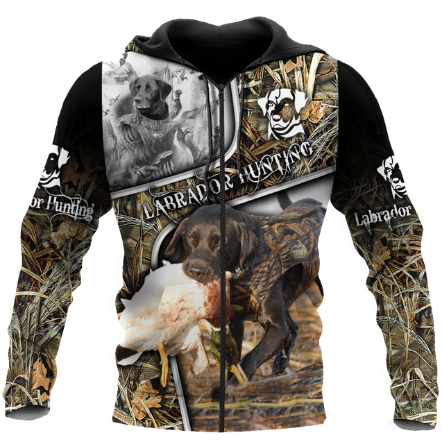 Labrador Hunting 3D Over Printed Unisex Deluxe Hoodie ML