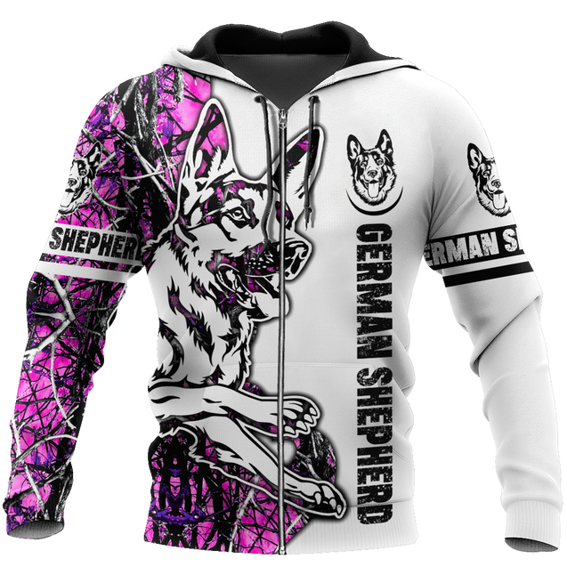 German shepherd pink tattoo 3d hoodie shirt for men and women HAC180805